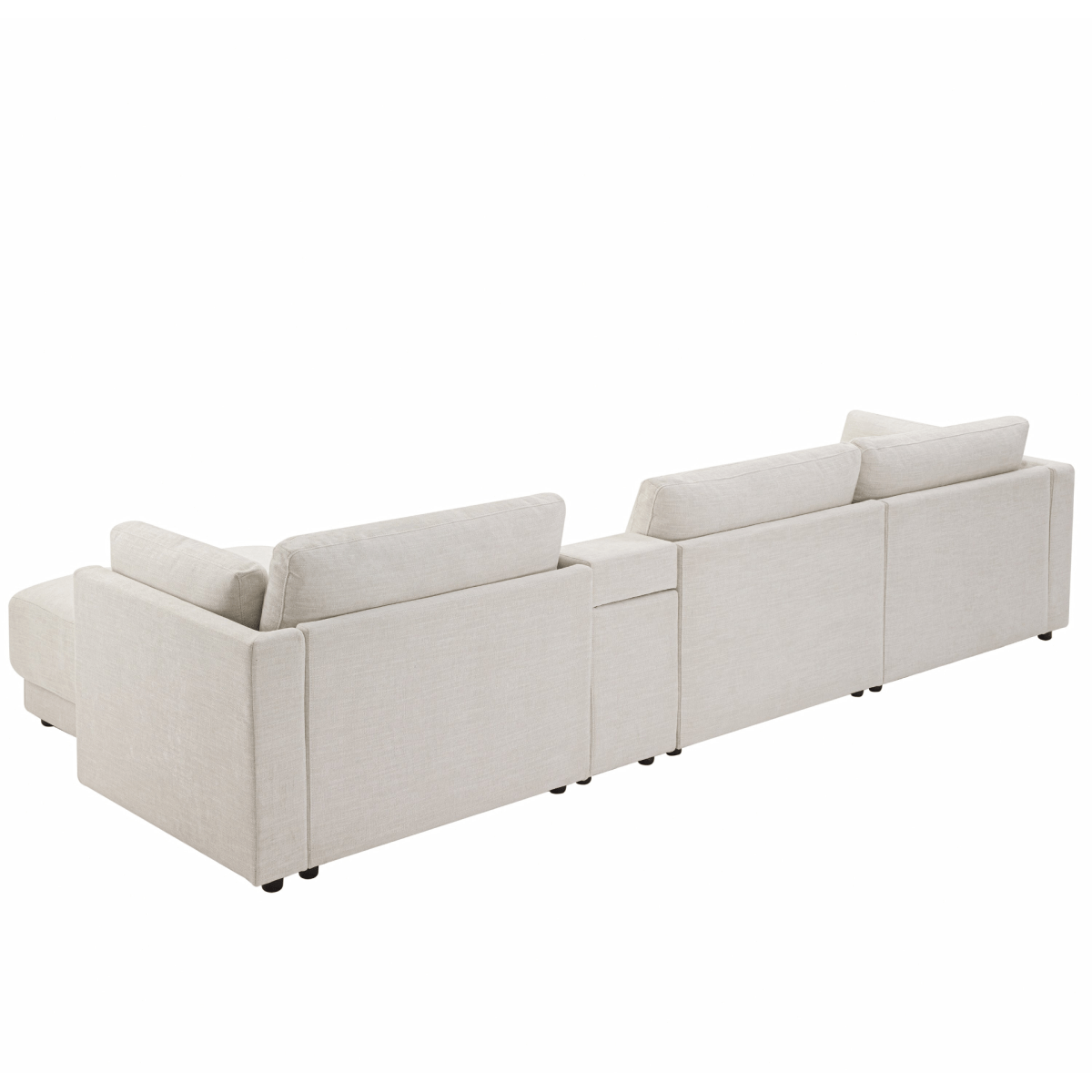 124" L - Shaped Sofa – Storage, Ottoman, USB – 2 Colors - 