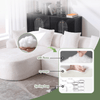 3 - Seater Boucle L - Shaped Sofa with Chaise – Beige - 