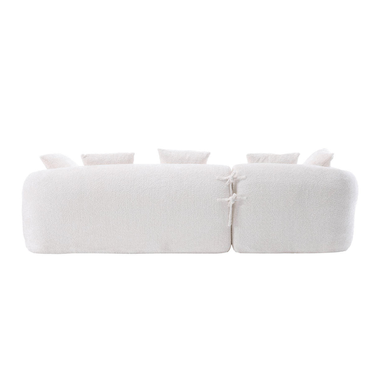 3 - Seater Boucle L - Shaped Sofa with Chaise – Beige - 