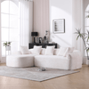 3 - Seater Boucle L - Shaped Sofa with Chaise – Beige - 