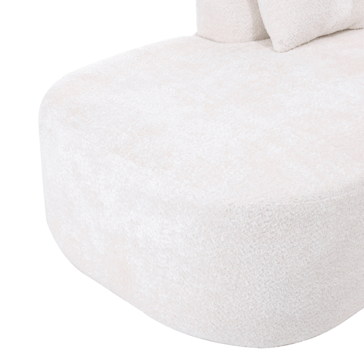 3 - Seater Boucle L - Shaped Sofa with Chaise – Beige - 