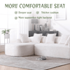 3 - Seater Boucle L - Shaped Sofa with Chaise – Beige - 