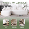 3 - Seater Boucle L - Shaped Sofa with Chaise – Beige - 
