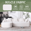 3 - Seater Boucle L - Shaped Sofa with Chaise – Beige - 