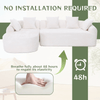 3 - Seater Boucle L - Shaped Sofa with Chaise – Beige - 