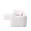 3 - Seater Boucle L - Shaped Sofa with Chaise – Beige - 
