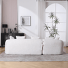 3 - Seater Boucle L - Shaped Sofa with Chaise – Beige - 