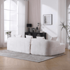 3 - Seater Boucle L - Shaped Sofa with Chaise – Beige - 