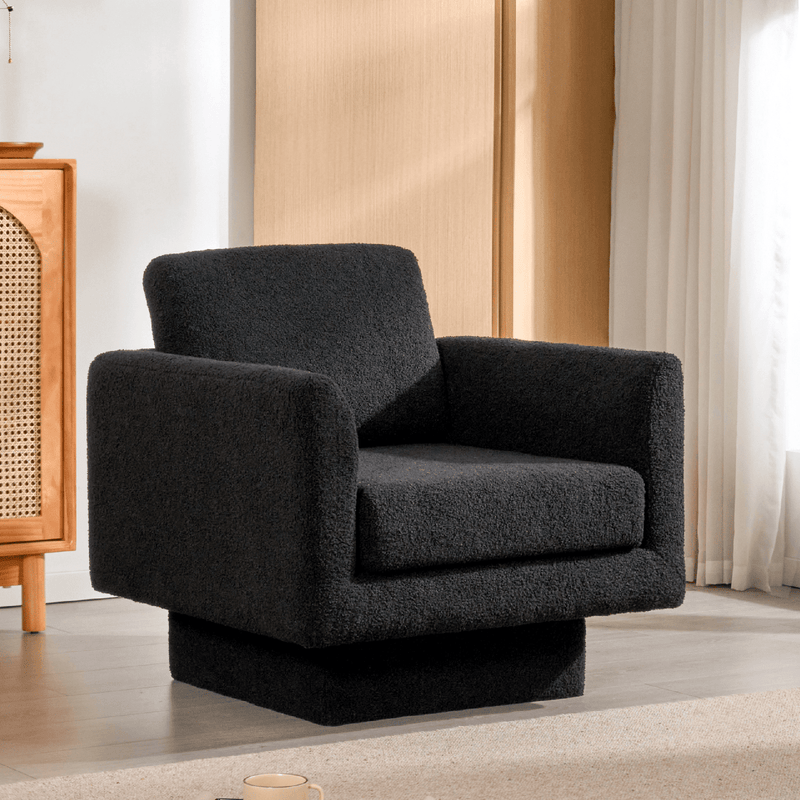 Teddy Sherpa Swivel Accent Chair – 30