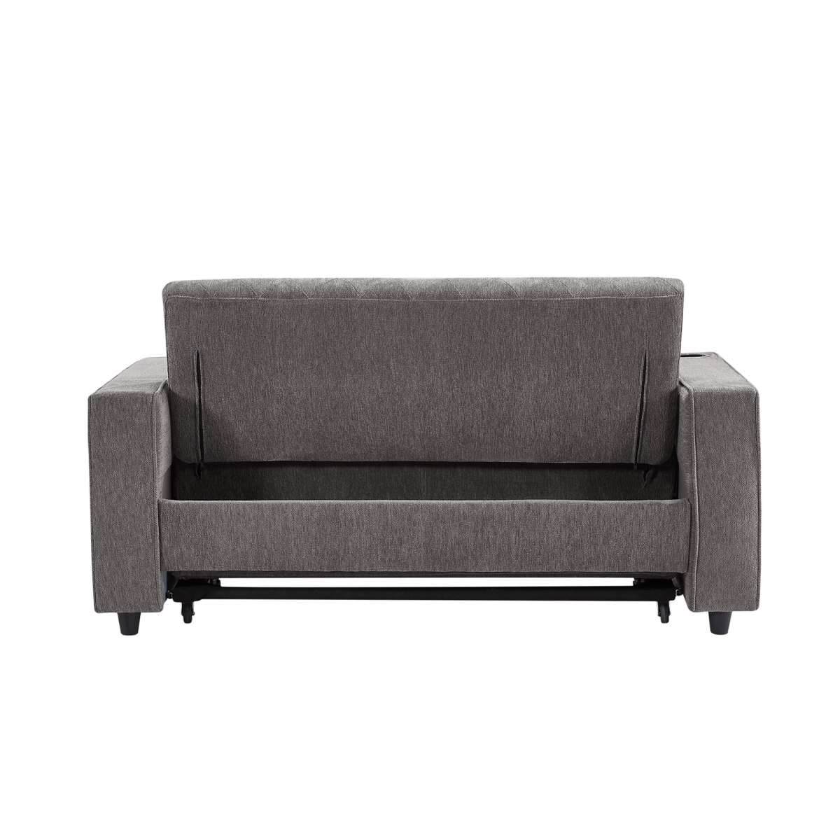 61" Grey Pull - Out Loveseat Sofa Bed - 