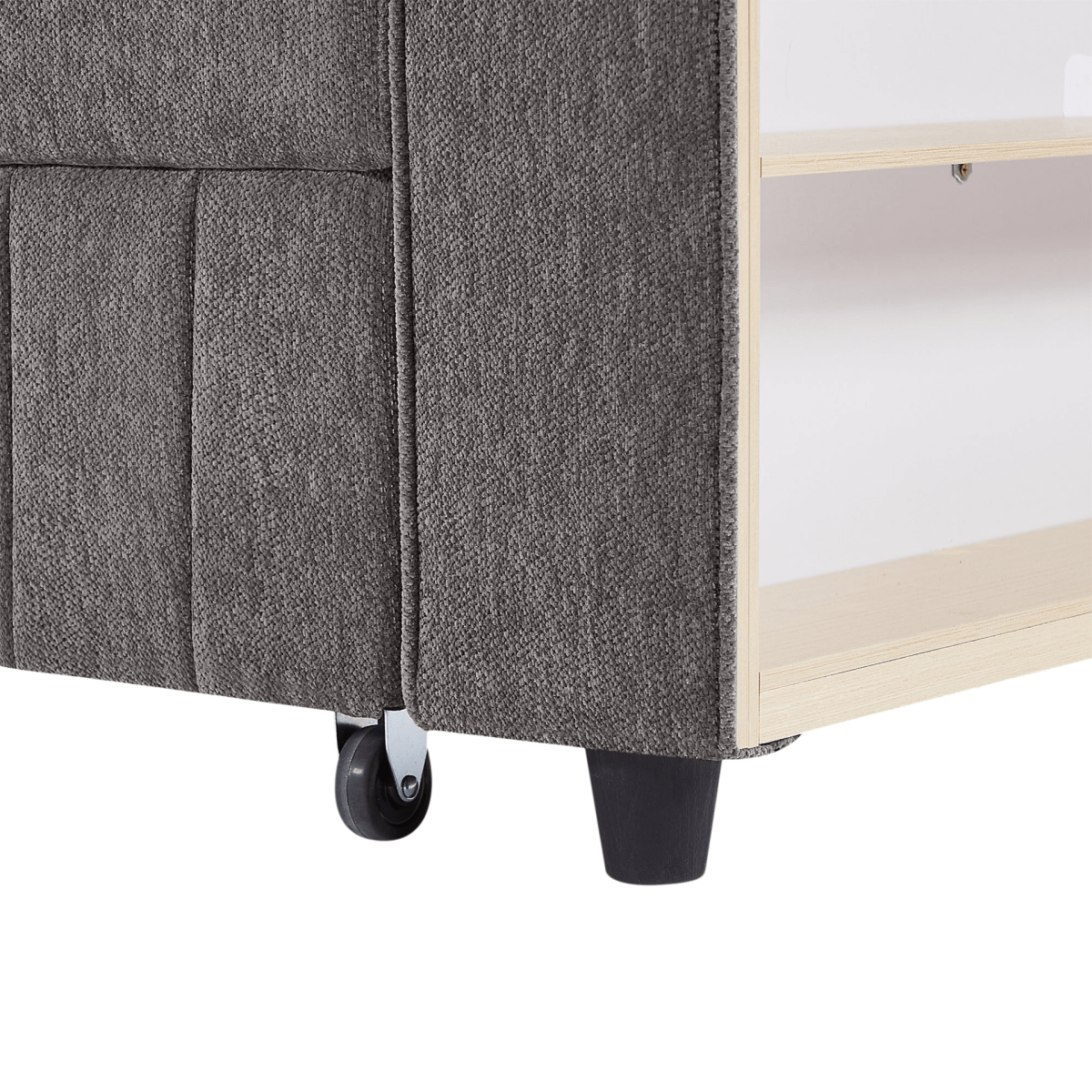 61" Grey Pull - Out Loveseat Sofa Bed - 