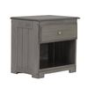 American Furniture Classics Solid Pine Night Stand with One Drawer - Charcoal Gray - 