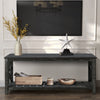 Antique Black Rectangular Coffee Table with Open Shelf - Coffee Table