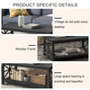 Antique Black Rectangular Coffee Table with Open Shelf - Coffee Table