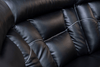Black Faux Leather Reclining Sofa Set - 