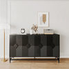 Black Lacquered 4 - Door Accent Sideboard - 