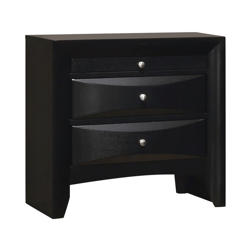 Briana 2-Drawer Nightstand – Black Finish