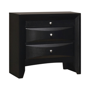 Briana 2 - Drawer Nightstand Black - Elegant & Durable Bedroom Accent - 