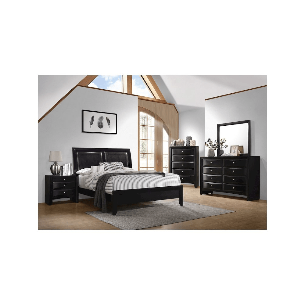 Briana 2 - Drawer Nightstand Black - Elegant & Durable Bedroom Accent - 