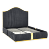 Corduroy Upholstered Bed Frame Queen Size - Elegant and Sturdy | No Box Spring Needed - AnelityW1413S00044 - 36101610