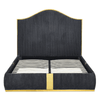 Corduroy Upholstered Bed Frame Queen Size - Elegant and Sturdy | No Box Spring Needed - AnelityW1413S00044 - 36101610