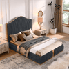 Corduroy Upholstered Bed Frame Queen Size - Elegant and Sturdy | No Box Spring Needed - AnelityW1413S00044 - 36101610