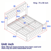 Elegant King Platform Bed Frame with High Headboard, Velvet Upholstered, Tufted Buttons, LED Light, GREY - AnelityW834126415 - 36101568