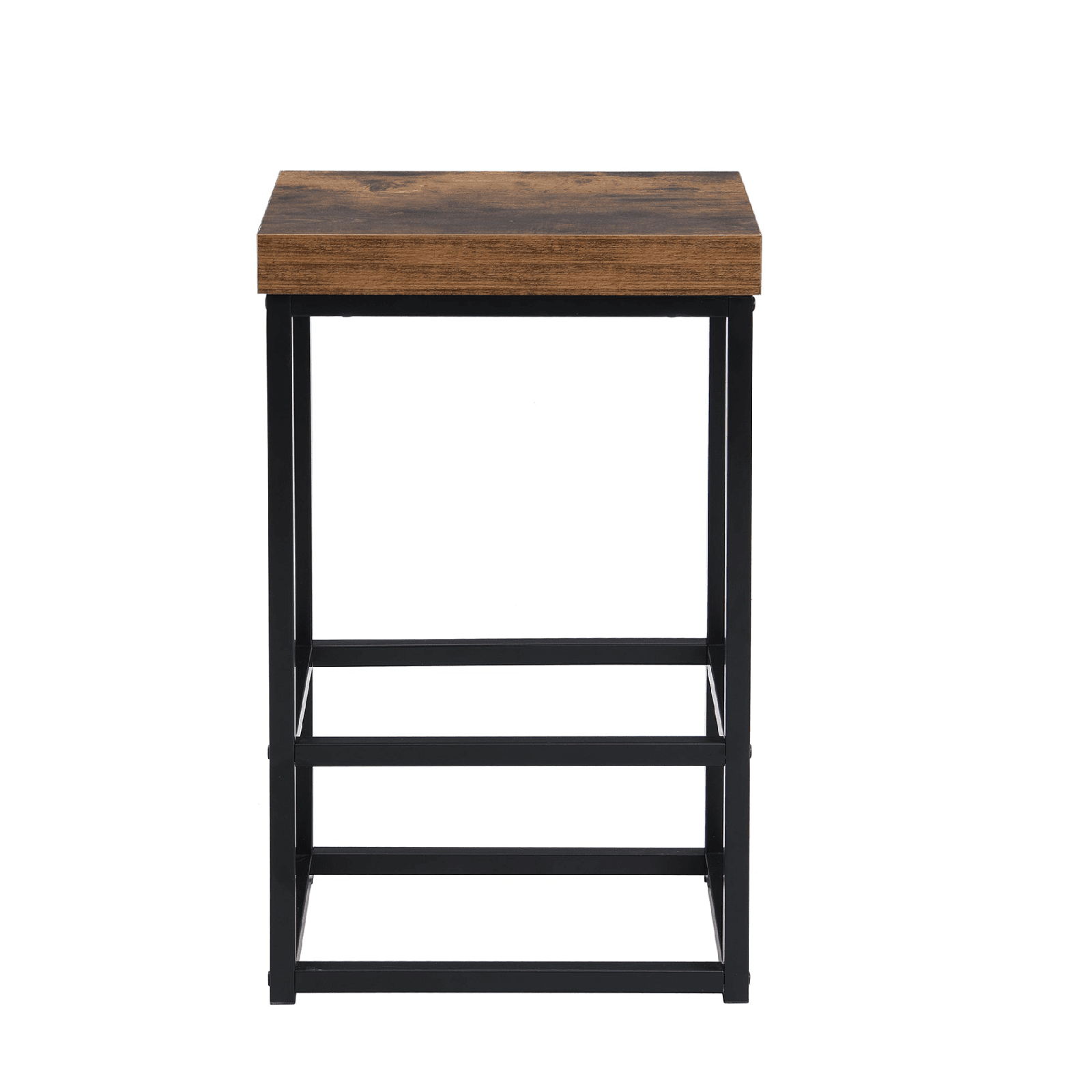 Farmhouse Kitchen Island Set with Drop Leaf, Storage & 2 Stools – Black & Rustic Brown - AnelityKitchen Island SetSH000234AAB - 36067572