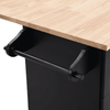 Farmhouse Kitchen Island Set with Drop Leaf, Storage & 2 Stools – Black & Rustic Brown - AnelityKitchen Island SetSH000234AAB - 36067572