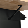 Farmhouse Kitchen Island Set with Drop Leaf, Storage & 2 Stools – Black & Rustic Brown - AnelityKitchen Island SetSH000234AAB - 36067572
