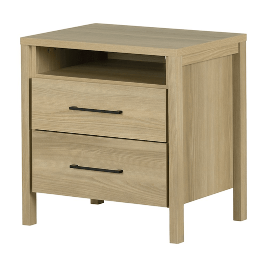 Gravity 2 - Drawer Nightstand in Natural Ash - Stylish & Functional Bedroom Furniture - 