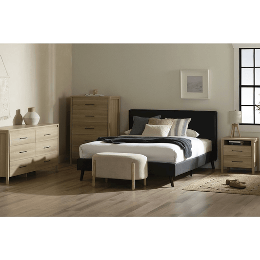 Gravity 2 - Drawer Nightstand in Natural Ash - Stylish & Functional Bedroom Furniture - 