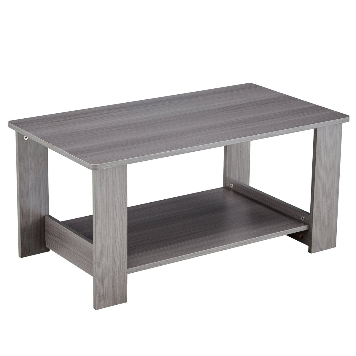 Gray Industrial Rectangular MDF Coffee Table - Coffee Table