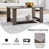 Gray Industrial Rectangular MDF Coffee Table - Coffee Table