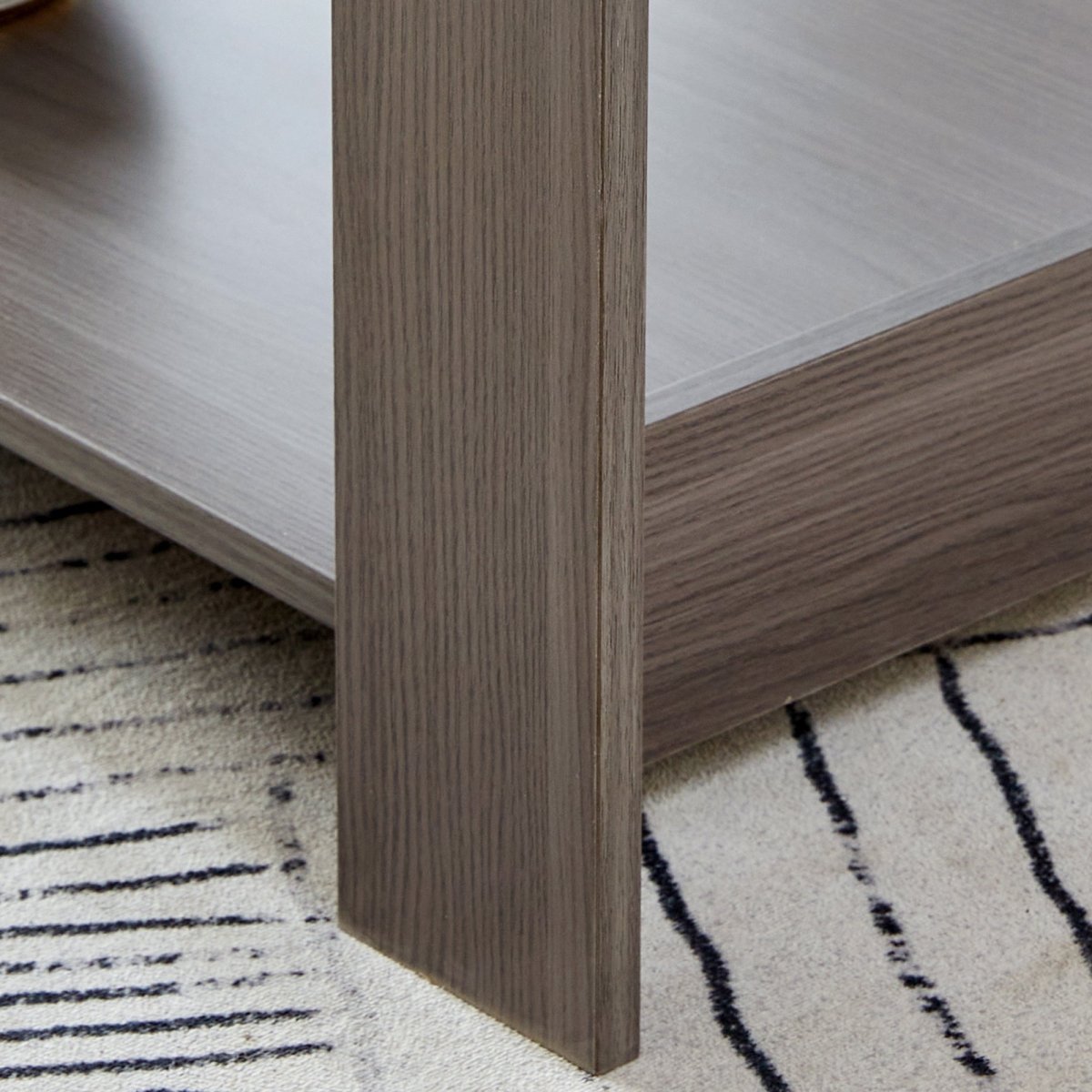 Gray Industrial Rectangular MDF Coffee Table - Coffee Table