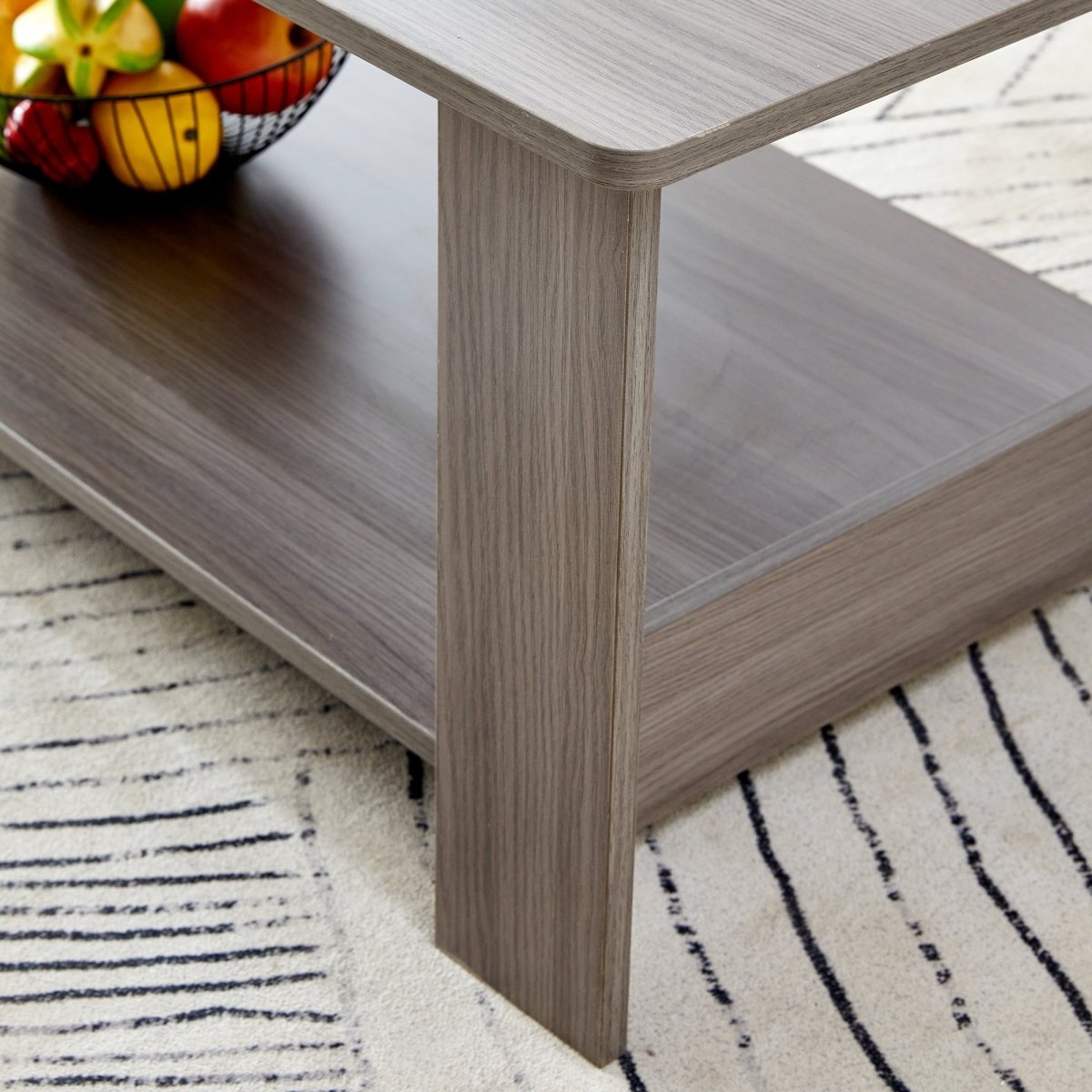 Gray Rectangular MDF Coffee Table – 43" - Coffee Table