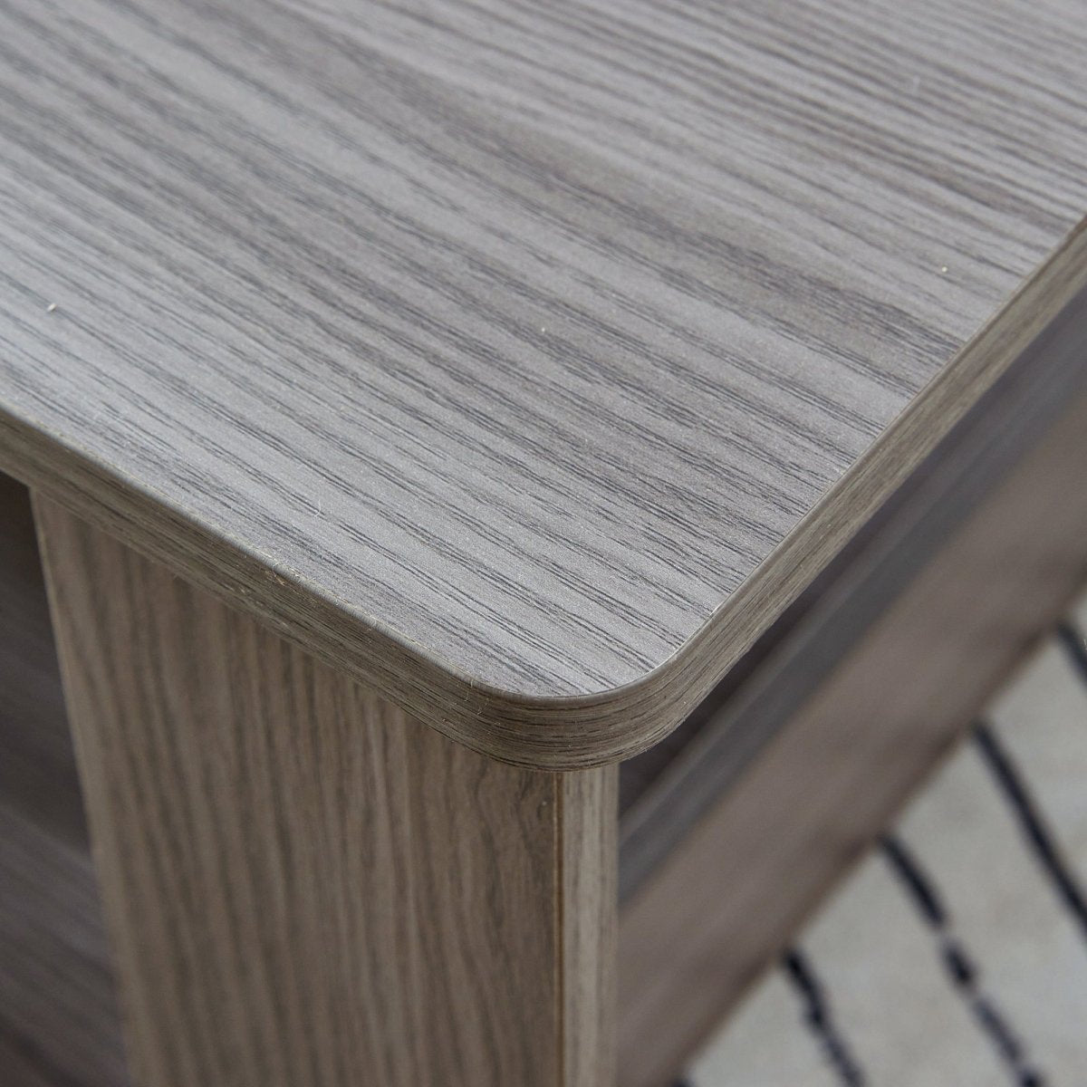 Gray Rectangular MDF Coffee Table – 43" - Coffee Table