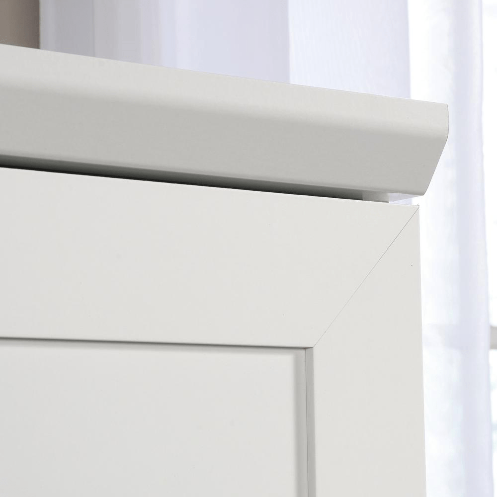 HomePlus Wardrobe Storage Cabinet with Adjustable Shelves and Garment Rod - Soft White Finish | Organize Your Home in Style - AnelityBG3339875 - 36154255042666040099