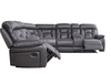 Luxury Grey Reclining Sofa – Faux Leather - 