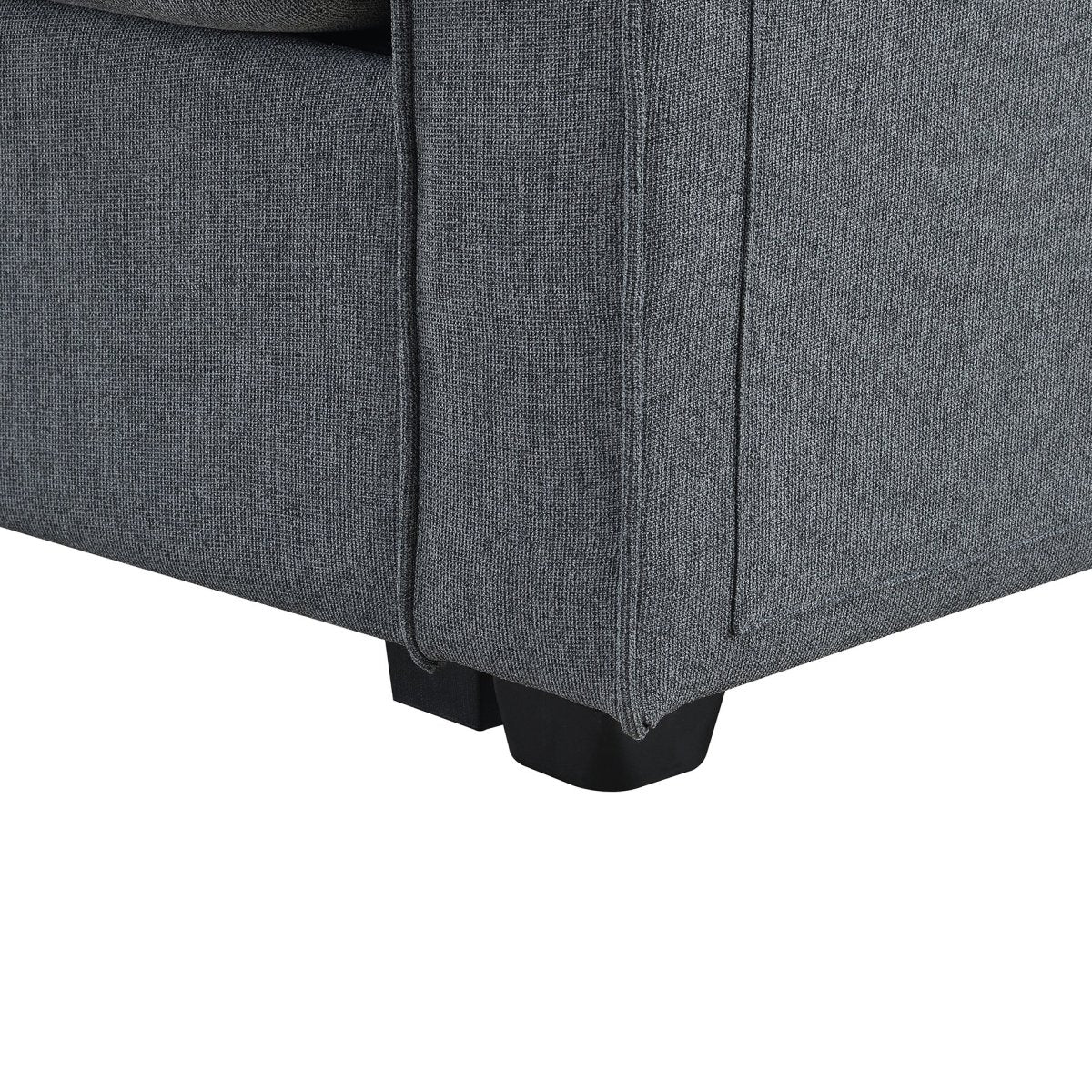 Modern 4 - Seat Sofa with Storage Pockets – Dark Gray - Sofa