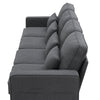 Modern 4 - Seat Sofa with Storage Pockets – Dark Gray - Sofa