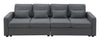 Modern 4 - Seat Sofa with Storage Pockets – Dark Gray - Sofa