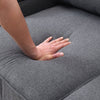 Modern 4 - Seat Sofa with Storage Pockets – Dark Gray - Sofa