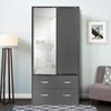 Modern Double Sliding Door Wardrobe with Mirror – Stylish and Durable Storage Solution | WPFurniture - AnelityBG3680031 - 36154193724994157976