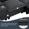 Modern Modular Cloud Sofa – 4 - Seat Sectional with USB & Cup Holder - 