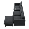 Modern Modular Cloud Sofa – 4 - Seat Sectional with USB & Cup Holder - 