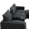 Modern Modular Cloud Sofa – 4 - Seat Sectional with USB & Cup Holder - 