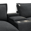 Modern Modular Cloud Sofa – 4 - Seat Sectional with USB & Cup Holder - 