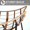 Modern Rattan Rocking Lounge Chair with Cotton Cushion - Rocking Chair