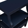 Newton Midnight Blue Storage Nightstand with Classic Black Hardware and Pull - Out Tray - 